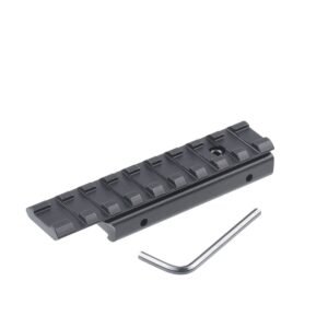 11mm to 20mm Rail Adapter Riser Mount 100mm Aluminum Dovetail to Picatinny Rail Base