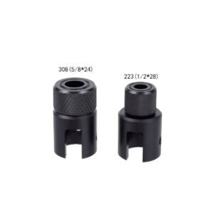 .223 / .308 Thread Protector Cap & 1/2-28 / 5/8-24 Muzzle Brake Adapter | Thread Converter for Rifle Barrel