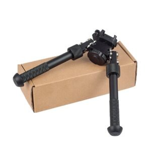 Adjustable Tactical Rifle Bipod – 360° Swivel, Folding Legs, Picatinny / Weaver Mount Compatible
