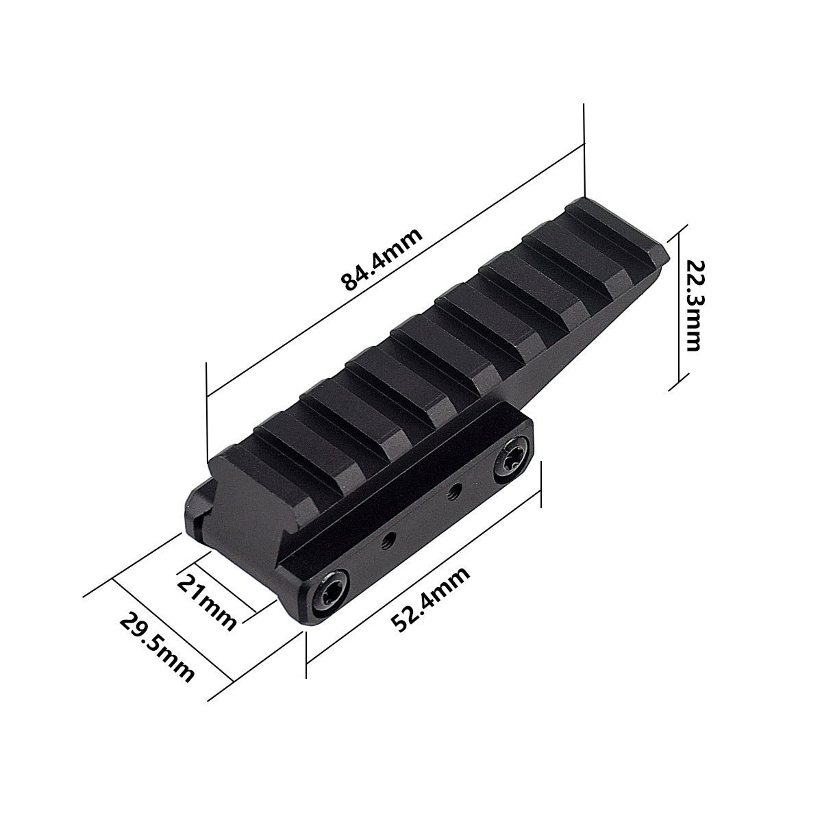 CNC Aluminum Optic Riser Mount for Picatinny Rail EOTech Compatible ...
