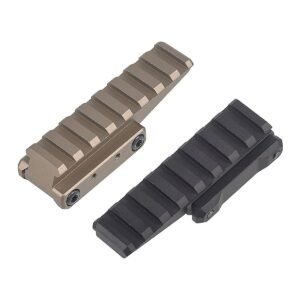 CNC Aluminum Optic Riser Mount for Picatinny Rail – Compatible with EOTech EXPS / 551 / 552 / 553 / 558