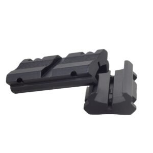 2 Pack 11mm to 20mm Dovetail to Picatinny Weaver Rail Adapter, Mini Aluminum Alloy Scope Mount Adaptor, Black Low Profile Converter Clip