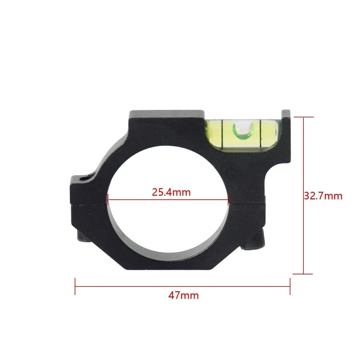 25.4mm 30mm Bubble Level Scope Ring, Aluminum Alloy Rifle Scope Tube Clamp Level Mount Holder-1 25.4mm 30mm Bubble Level Scope Ring, Aluminum Alloy Rifle Scope Tube Clamp Level Mount Holder