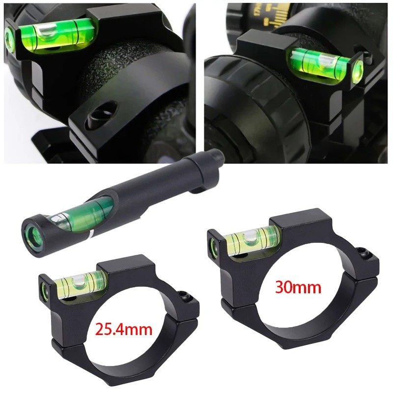 25.4mm 30mm Bubble Level Scope Ring, Aluminum Alloy Rifle Scope Tube Clamp Level Mount Holder-11 25.4mm 30mm Bubble Level Scope Ring, Aluminum Alloy Rifle Scope Tube Clamp Level Mount Holder