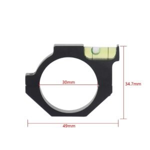 25.4mm 30mm Bubble Level Scope Ring, Aluminum Alloy Rifle Scope Tube Clamp Level Mount Holder