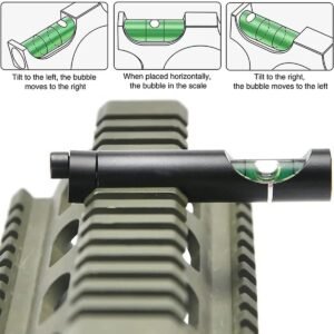 25.4mm 30mm Bubble Level Scope Ring, Aluminum Alloy Rifle Scope Tube Clamp Level Mount Holder