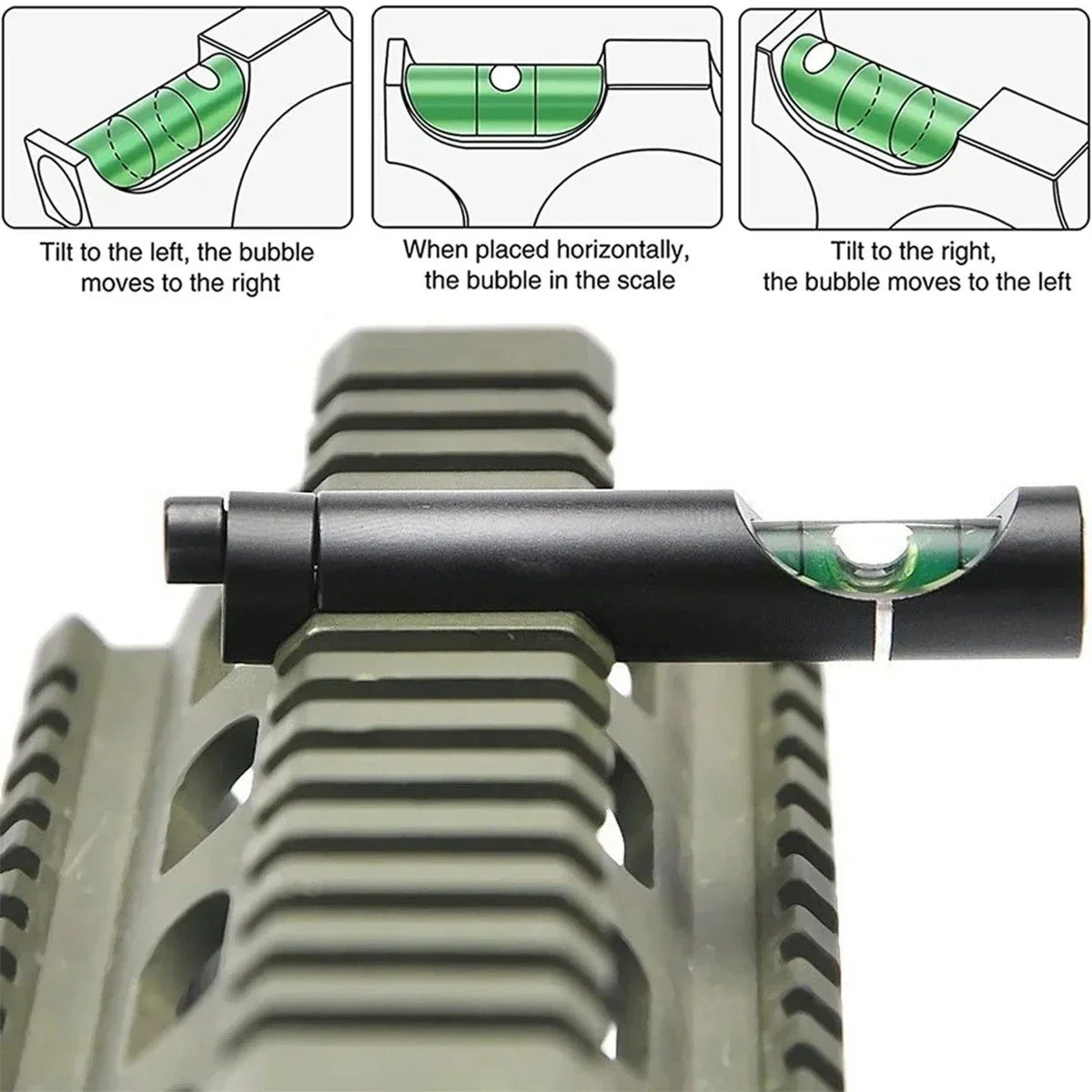 25.4mm 30mm Bubble Level Scope Ring, Aluminum Alloy Rifle Scope Tube Clamp Level Mount Holder-13 25.4mm 30mm Bubble Level Scope Ring, Aluminum Alloy Rifle Scope Tube Clamp Level Mount Holder