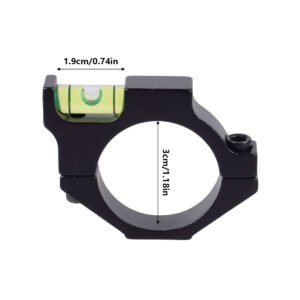 25.4mm 30mm Bubble Level Scope Ring, Aluminum Alloy Rifle Scope Tube Clamp Level Mount Holder