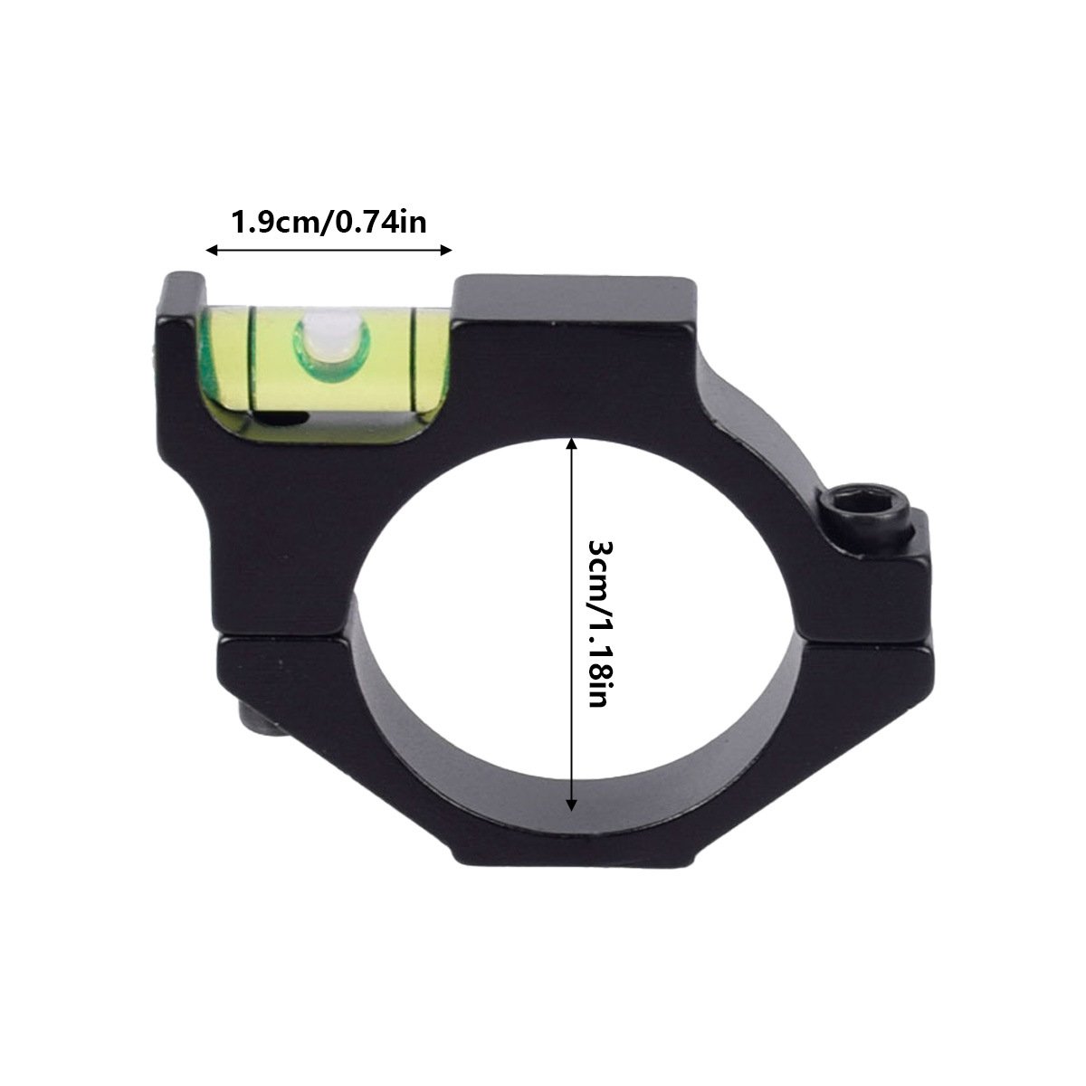 25.4mm 30mm Bubble Level Scope Ring, Aluminum Alloy Rifle Scope Tube Clamp Level Mount Holder-14 25.4mm 30mm Bubble Level Scope Ring, Aluminum Alloy Rifle Scope Tube Clamp Level Mount Holder