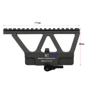 Aluminum AK105 Side Rail Scope Mount, Quick Detach 20mm Picatinny Rail Adapter for AK Optic Sight