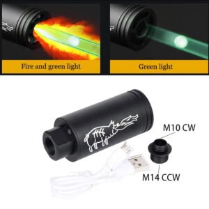 Flame Pig Luminous Flash Suppressor, Metal Texture Tactical Toy Accessory