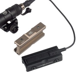 Metal Pressure Switch Mount Base, 20mm Picatinny Rail Fixed Holder for M300 M600 Tactical Flashlight Hardware Accessory