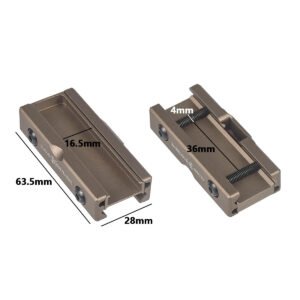 Metal Pressure Switch Mount Base, 20mm Picatinny Rail Fixed Holder for M300 M600 Tactical Flashlight Hardware Accessory
