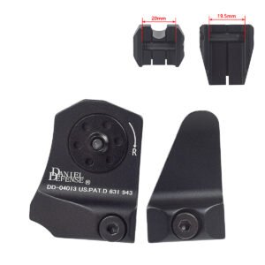 New Style DD Metal Iron Sight Set, CNC Machined Front & Rear Dual Iron Sights, Backup Mechanical Sight for AR M4