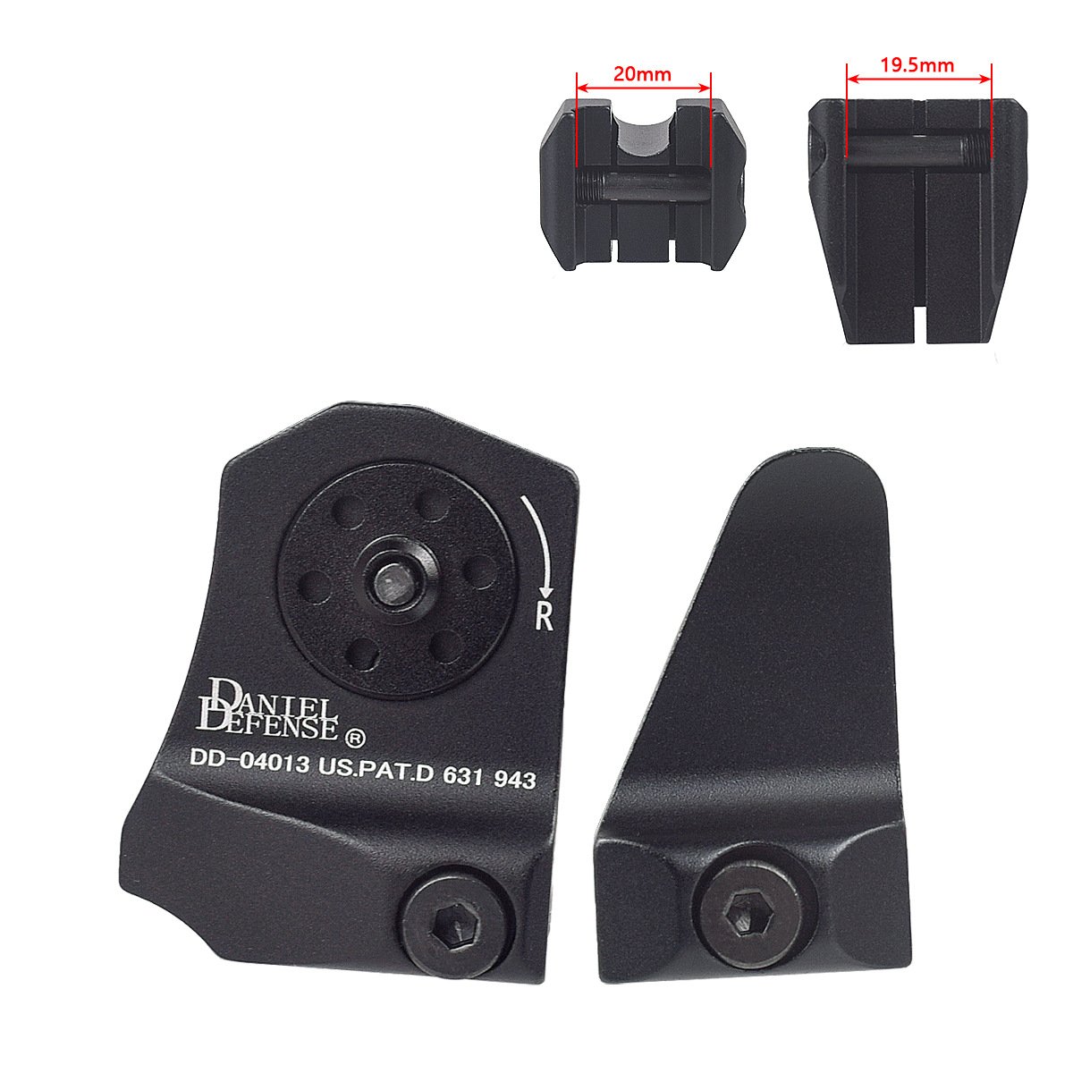 New Style DD Metal Iron Sight Set, CNC Machined Front & Rear Dual Iron Sights, Backup Mechanical Sight for AR M4-4 New Style DD Metal Iron Sight Set, CNC Machined Front & Rear Dual Iron Sights, Backup Mechanical Sight for AR M4