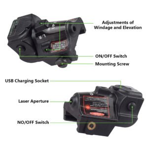 Rechargeable Tactical Laser Sight With Charger Portable Underbarrel Green Blue Laser L3-G LG02