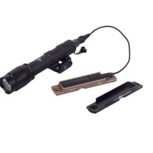 Tactical Flashlight M600 M300 DBAL Pressure Switch Slot Mount, Black & Tan