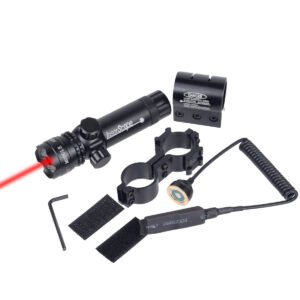 Tactical Red Green Laser Sight, Full Metal Adjustable Large Laser with Pressure Switch, 20mm Picatinny Rail Hunting Aiming Pointer
