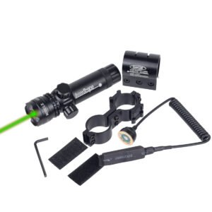 Tactical Red Green Laser Sight, Full Metal Adjustable Large Laser with Pressure Switch, 20mm Picatinny Rail Hunting Aiming Pointer