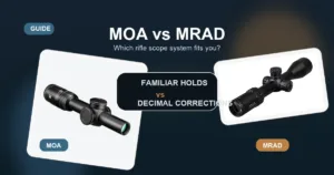 MOA and MRAD rifle scope comparison for hunting and range shooting