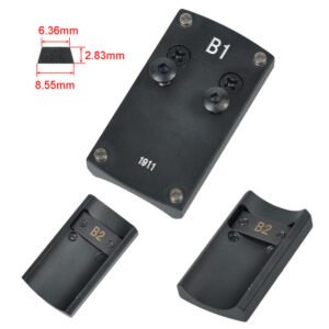 Dovetail red dot plate for 1911, B1 plate with B2 clamp and dovetail dimensions