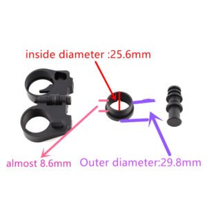 Spacer ring dimensions: 25.6 mm inside diameter, 29.8 mm outer diameter, about 8.6 mm high