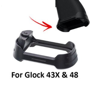 Glock 43X and 48 magwell in black aluminum