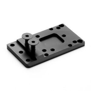 RMR adapter plate for Glock with two alignment posts fitted in the rear key