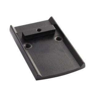 Aluminum Glock RMR mount plate angled view
