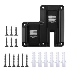Magnetic pistol mount with 12 screws and 6 wall anchors