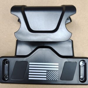 Top view of the pistol holder mount with the cradle and base plate