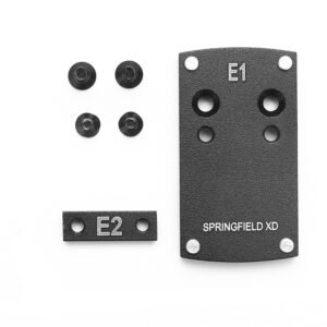 Pistol red dot mount plate E1 for Springfield XD with dovetail bar and screws