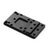 Universal Glock red dot adapter plate, black carbon steel multi-hole plate