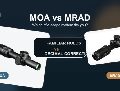 MOA and MRAD rifle scope comparison for hunting and range shooting